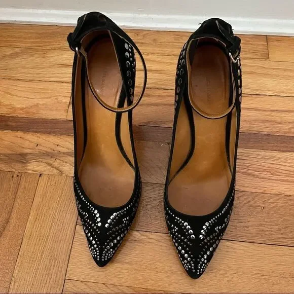 Isabel Marant Stanley Studded Suede Pumps Black - Picture 3 of 11